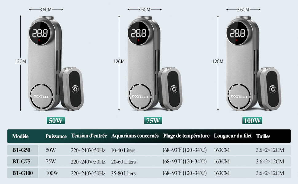 Chauffage Submersible pour Aquarium, Mini Chauffage d'Aquarium